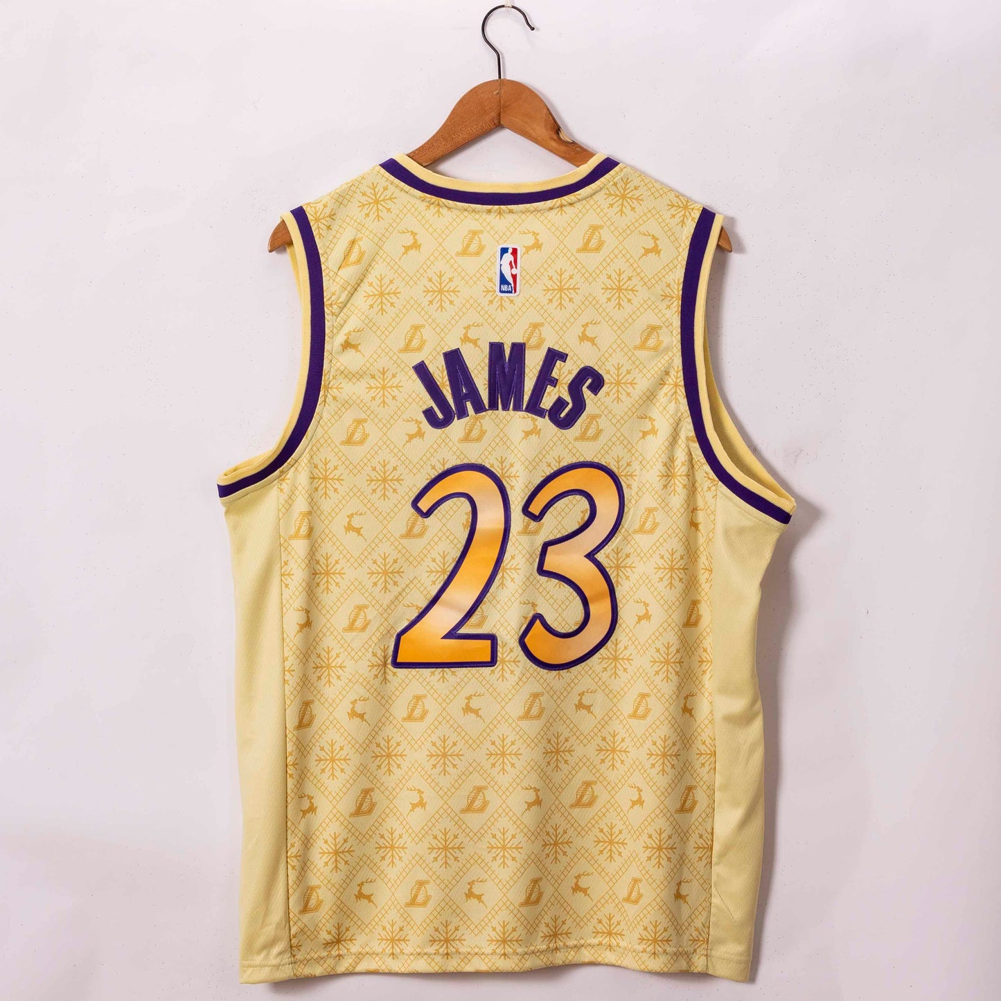 Men's Los Angeles Lakers LeBron James #23 Pale yellow Swingman Jersey