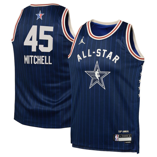 Donovan Mitchell Jordan Brand Navy 2024 NBA All-Star Game Swingman-Trikot für Jugendliche