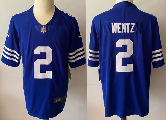 Men's Indianapolis Colts Carson Wentz #2 Blue Game Player Jersey