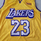 Men's Los Angeles Lakers LeBron James #23 Yellow Swingman Jersey