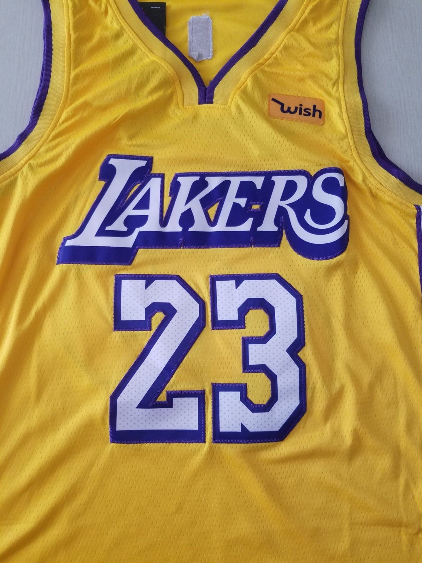 Men's Los Angeles Lakers LeBron James #23 Yellow Swingman Jersey