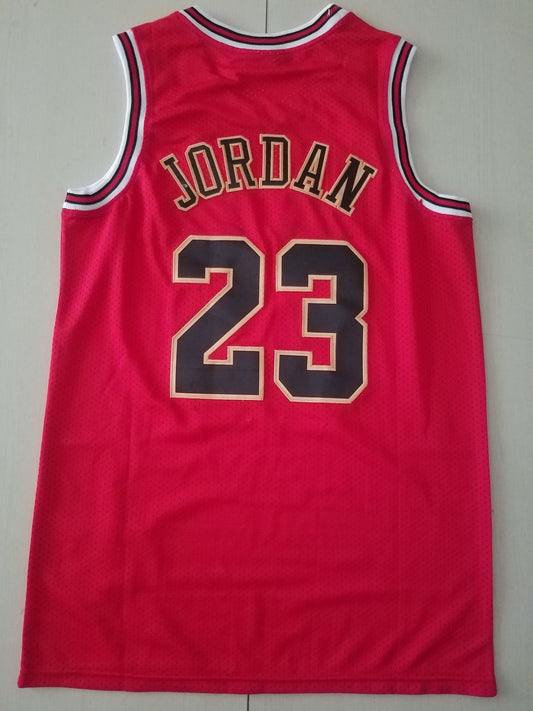 Men's Chicago Bulls Michael Jordan Red Hardwood Classics Jersey Chinese Edition