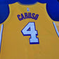Men's Los Angeles Lakers Alex Caruso #4 Yellow Player Jersey