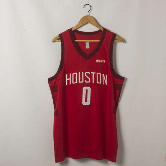 Men's Houston Rockets Russell Westbrook #0 NBA Red Classics Swingman Jersey