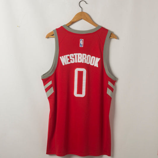 Men's Houston Rockets Russell Westbrook #0 Red Classics Swingman Jersey