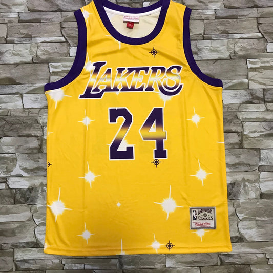 Herren-Spielertrikot der Los Angeles Lakers Kobe Bryant Yellow Hardwood Classics