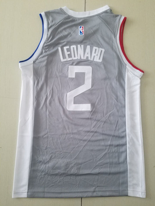 Herren LA Clippers Kawhi Leonard Grey 2020/21 Swingman-Trikot ¡§C Earned Edition