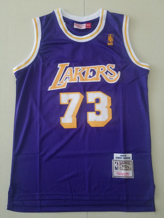 Men's Los Angeles Lakers Dennis Rodman Classics Swingman Jersey - Retro Purple