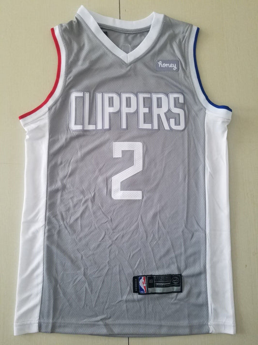 Herren LA Clippers Kawhi Leonard Grey 2020/21 Swingman-Trikot ¡§C Earned Edition