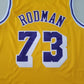 Men's Los Angeles Lakers Dennis Rodman Classics Swingman Jersey - Retro Yellow