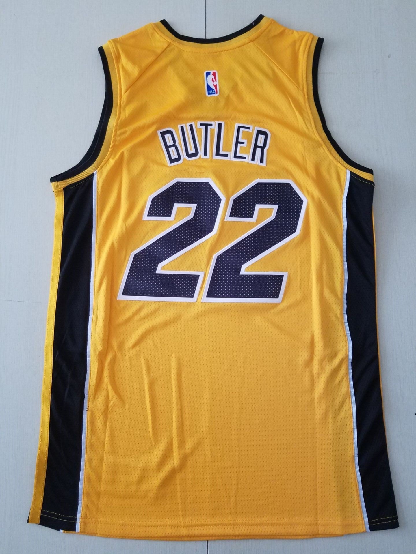 Men's Miami Heat Jimmy Butler #22 NBA Yellow Swingman Jersey