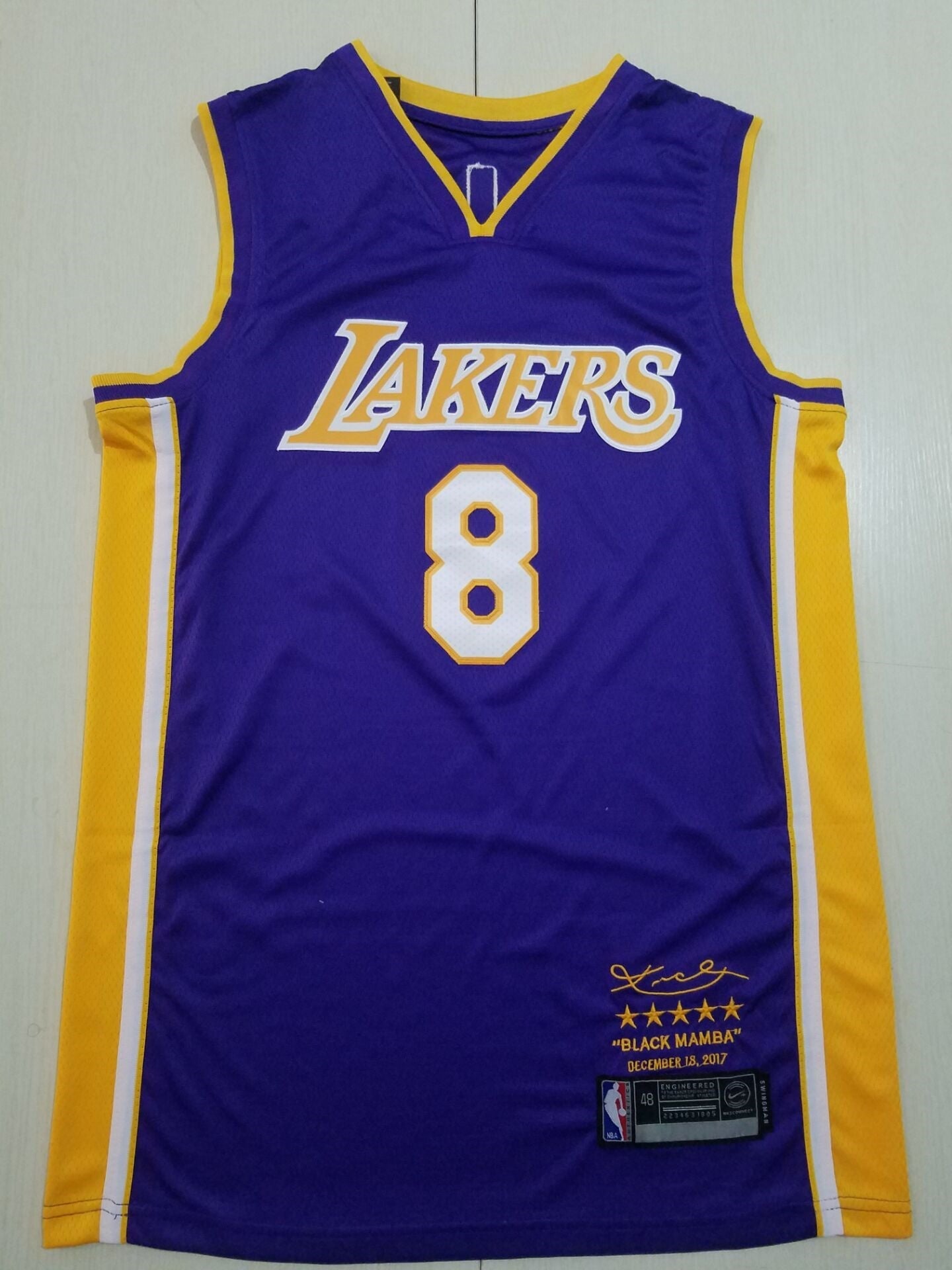 Men's Los Angeles Lakers Kobe Bryant Purple #8 Swingman Player Jersey