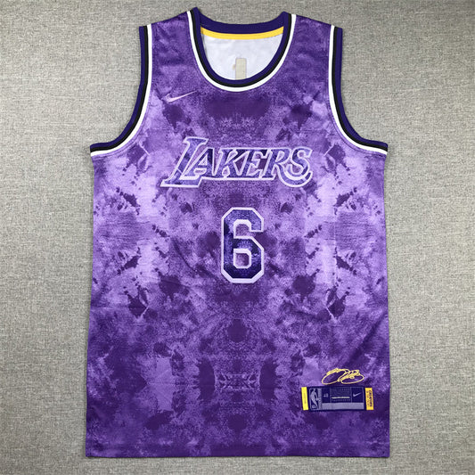 Men's Los Angeles Lakers LeBron James #6 Purple Select Series Swingman Jersey
