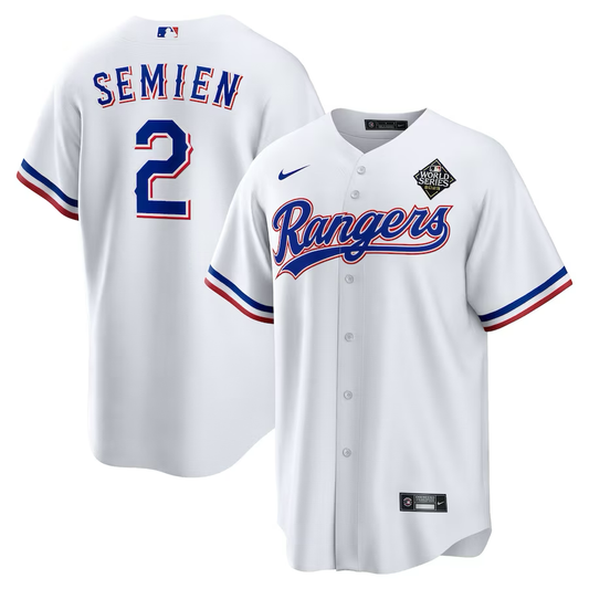 Marcus Semien Texas Rangers World Series Jerseys